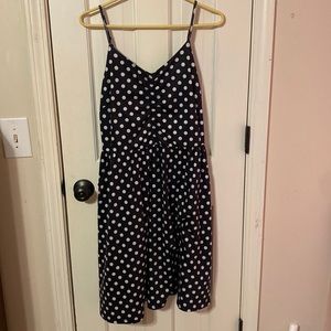 Yathon Black and White Polka Dot Dress Size XL